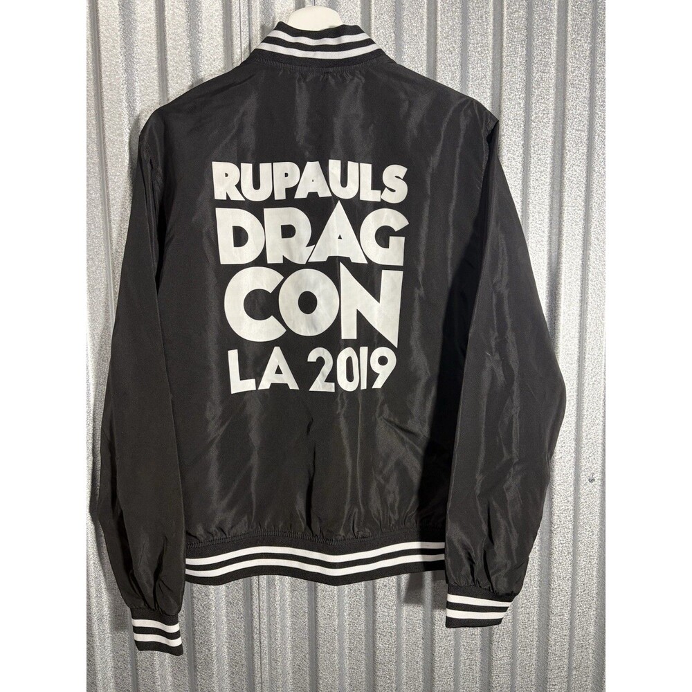 RuPaul's DragCon LA 2019 Varsity Jacket Men's Small VIP Black White Full Zip